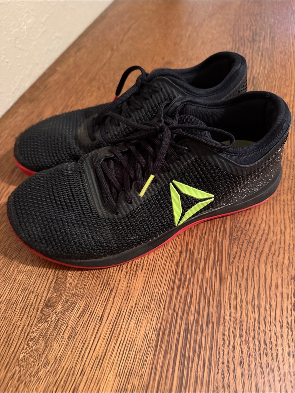 Reebok Black Nano with Neon Yellow and Red Accents